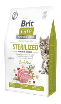 Сухой корм Brit Care Cat by Nutrition Sterilized Immunity Support для стерилизованных кошек, со свининой, 2 кг 172545 фото
