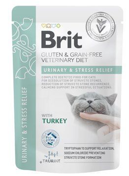 Корм влажный Brit GF VD Urinary and Stress Relief для кошек с индейкой 85 г 101117_1 фото