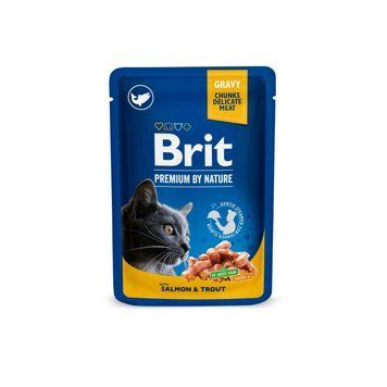 Вологий корм Brit Premium Cat Pouch для котів, з лососем і фореллю, 100 г 100271 /505999 фото