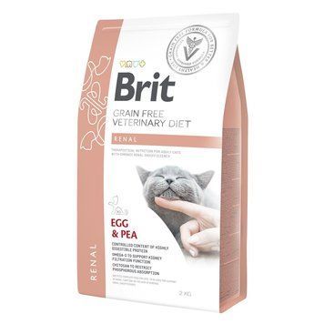 Сухой корм Brit GF VetDiet Cat Renal для кошек, при заболеваниях почек, с яйцом и горохом, 2 кг 170957/528325 фото