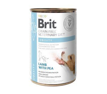 Влажный корм Brit GF VetDiet Obesity для собак, при ожирении и избыточном весе, ягненок и горошек, 400 г 100283/6115 фото