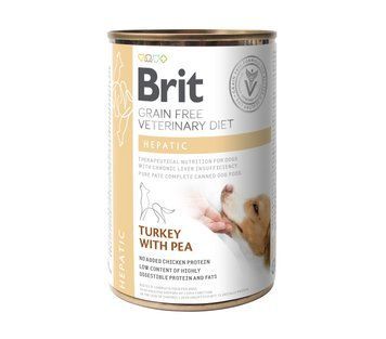 Влажный корм Brit GF VetDiet Hepatic для собак, для поддержки работы печени, индейка и горошек, 400 г 100275/6030 фото
