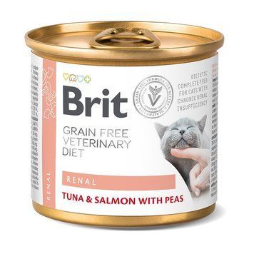 Влажный корм Brit GF VetDiet Renal для кошек при хронической почечной недостаточности, с тунцем, лососем с горохом, 200 г 100714/9870 фото