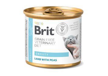 Влажный корм Brit GF VetDiet Obesity для кошек, при ожирении и избыточном весе, с ягненком, 200 г 100711 фото