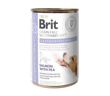 Влажный корм Brit GF VetDiets Gastrointestinal для собак, при проблемах с пищеварением, лосось и горошек, 400 г 100287 фото