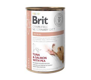 Влажный корм Brit GF VetDiet Renal для собак, при хронической почечной недостаточности, тунец, лосось и горошек, 400 г 100267 фото